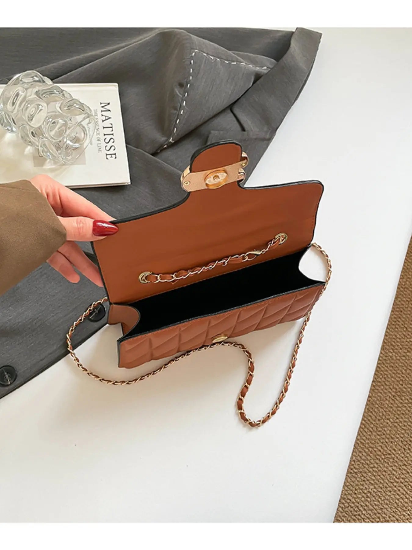 2026 Luxury Rhombus Design Clutch Bag - Lightweight Crossbody Shoulder Bag for Women, Trendy Underarm and Casual Purse