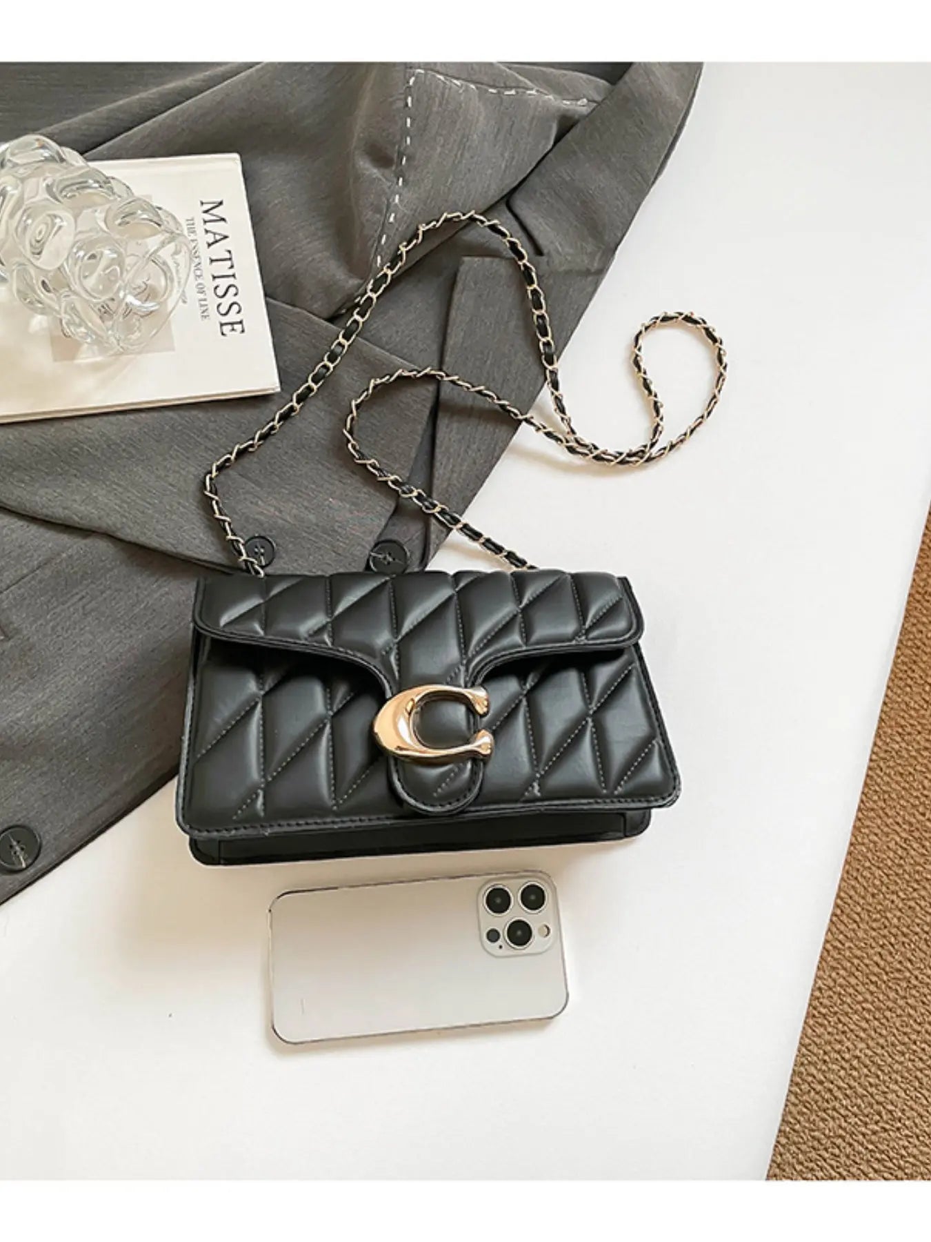 2026 Luxury Rhombus Design Clutch Bag - Lightweight Crossbody Shoulder Bag for Women, Trendy Underarm and Casual Purse